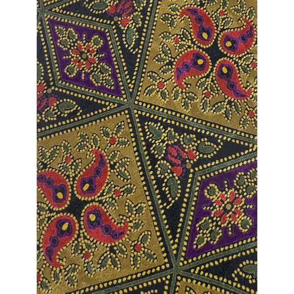 PRINCEPS ALEXANDER Silk tie Made in Italy  Geometric Ajrakh rare - Picture 2 of 10